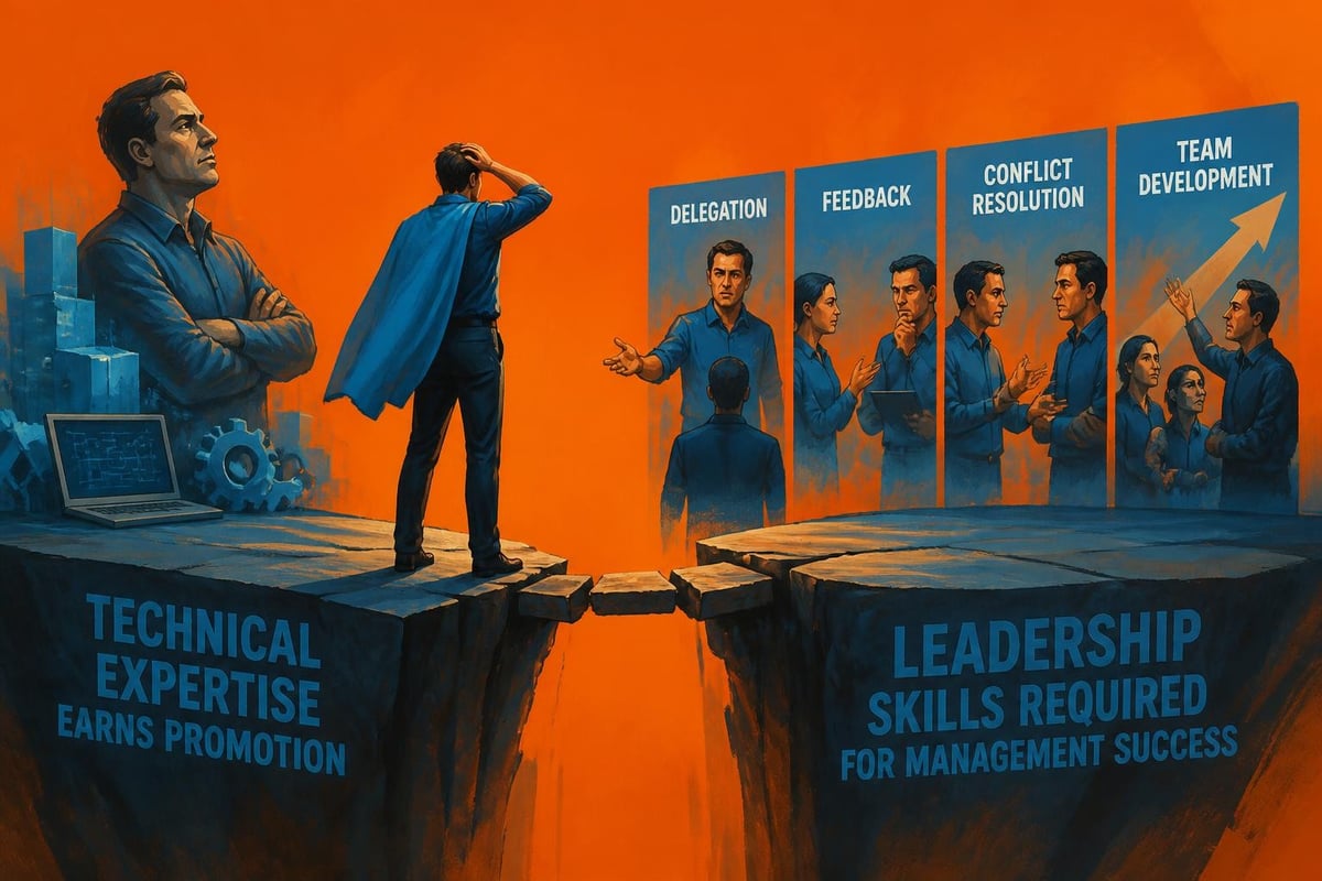 Leadership capability gap between promoted managers and actual job requirements