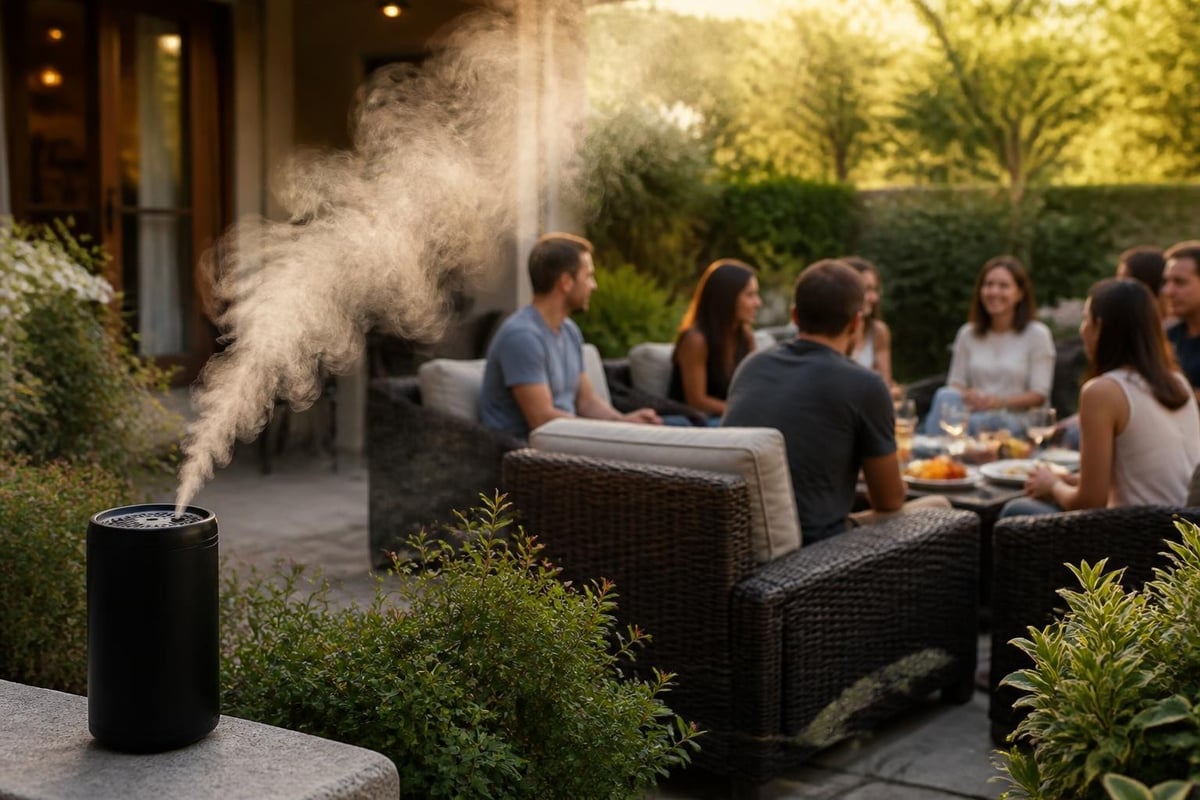 Ground-level scent masking vs. individual spray application