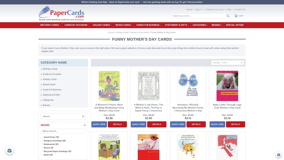7 Hilarious Funny Mothers Day Cards to Make Her Laugh in 2026 - “You’re the Reason I Need Therapy (But Also the Reason I Can Afford It)” by RSVP