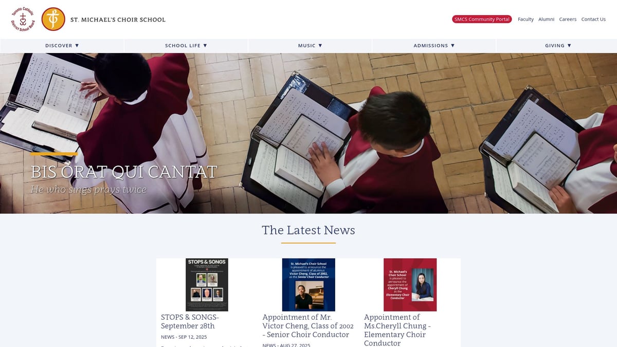 Top 10 Best Schools in Toronto for 2025 Families - St. Michael’s Choir School