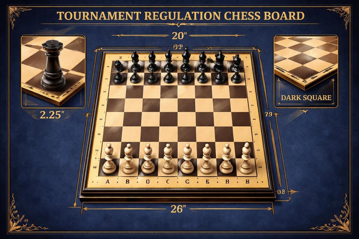 Tournament chess board setup