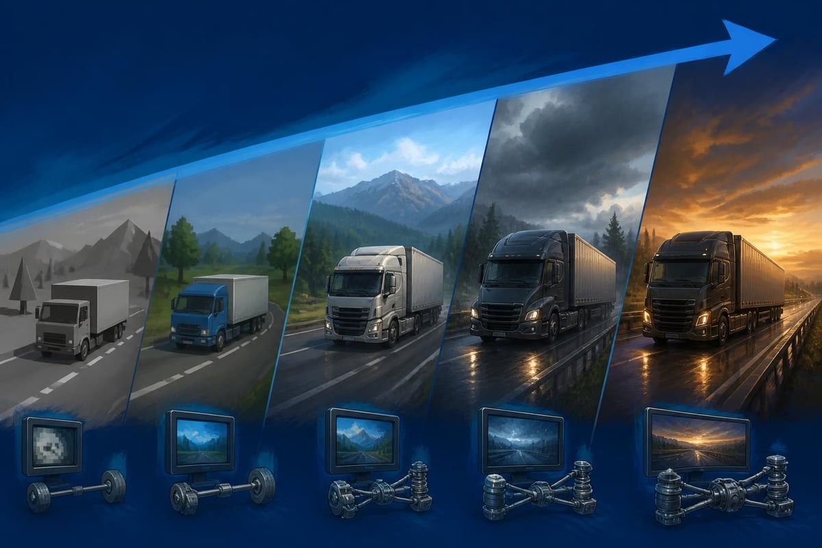 Technology advancement in truck simulators