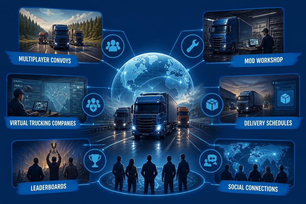 Community features in truck simulators