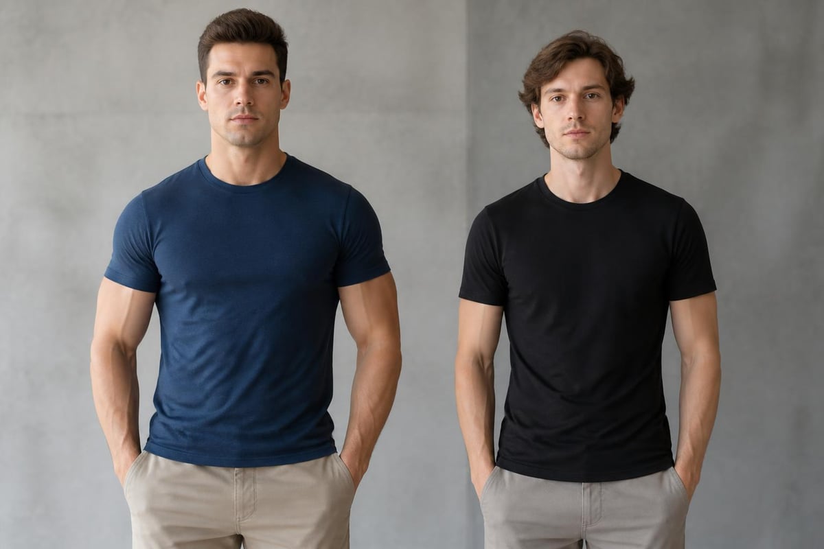 T-shirt fit comparison