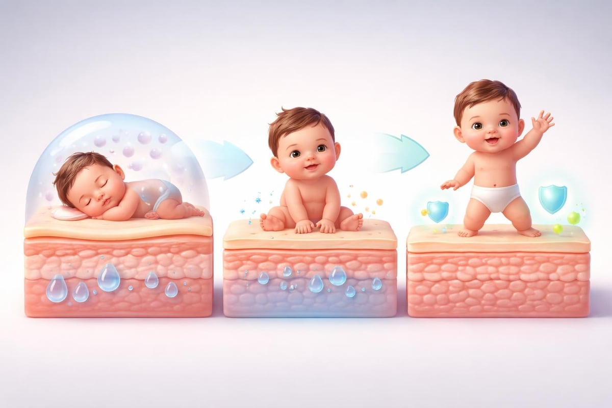 赤ちゃんの肌のバリア機能の発達