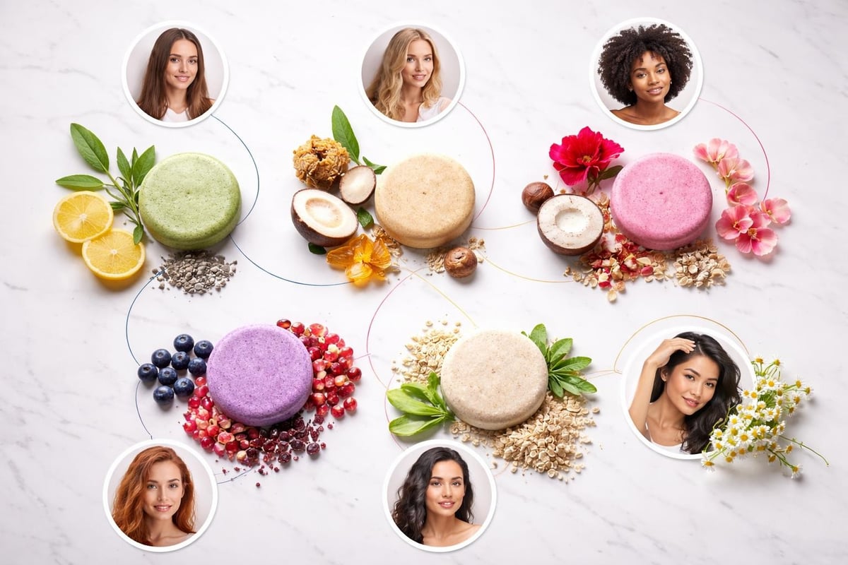 Shampoo barer til forskellige h&aring;rtyper