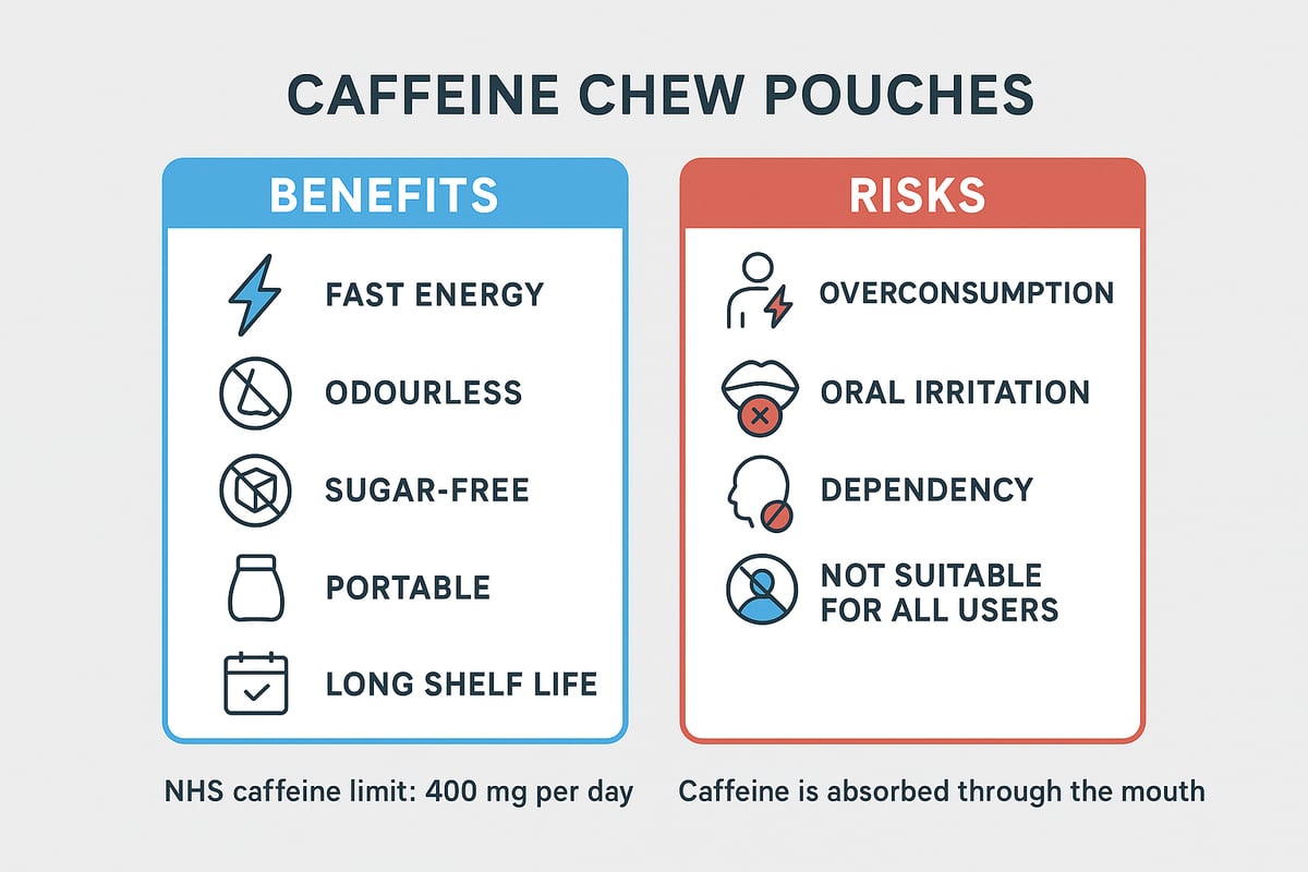 Key Benefits and Potential Risks of Caffeine Chew Pouches