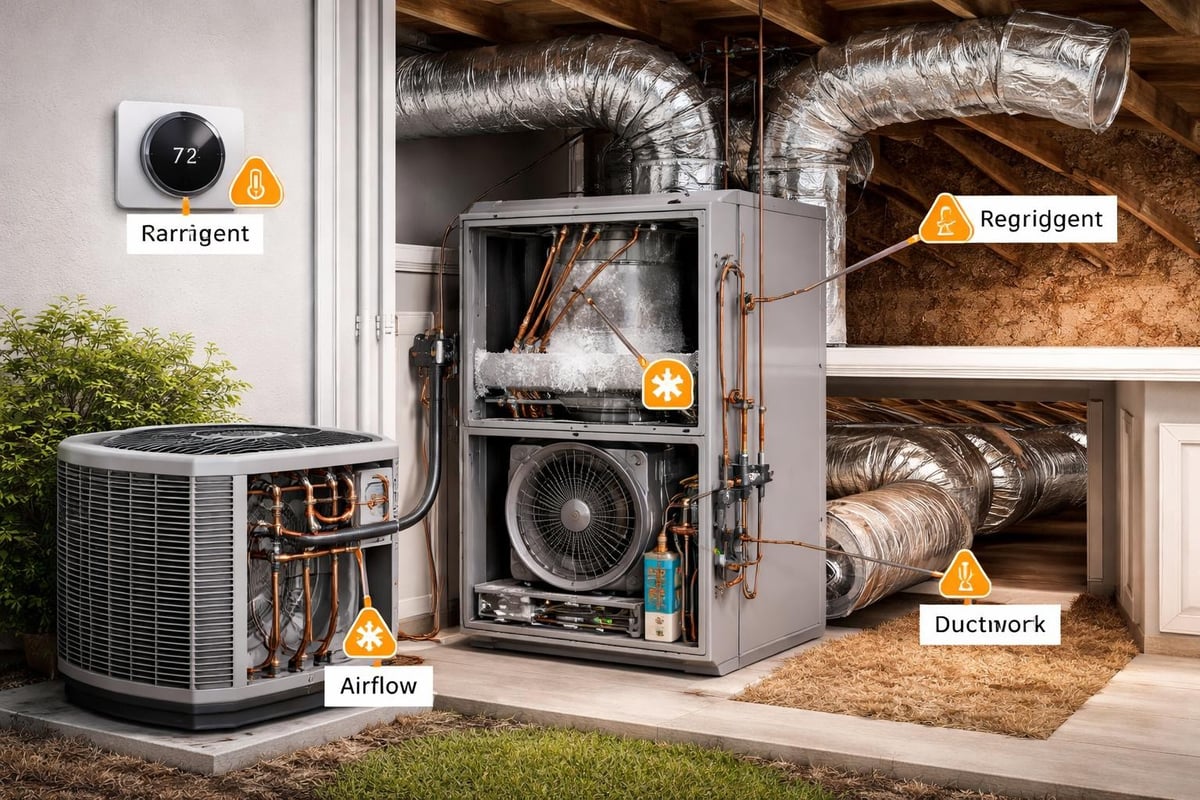 HVAC system components diagram