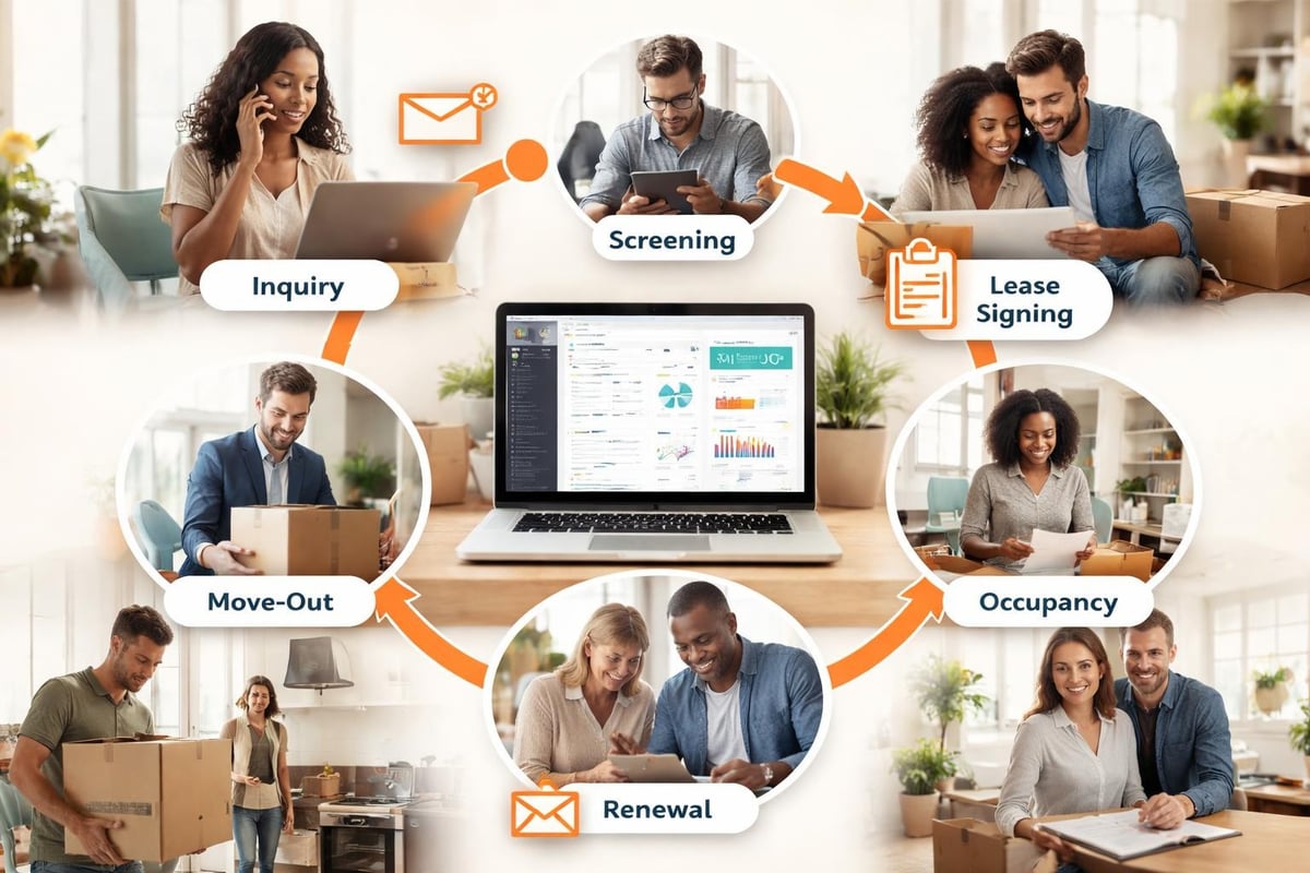 Rental CRM: Complete Guide for Property Managers Tenant journey stages