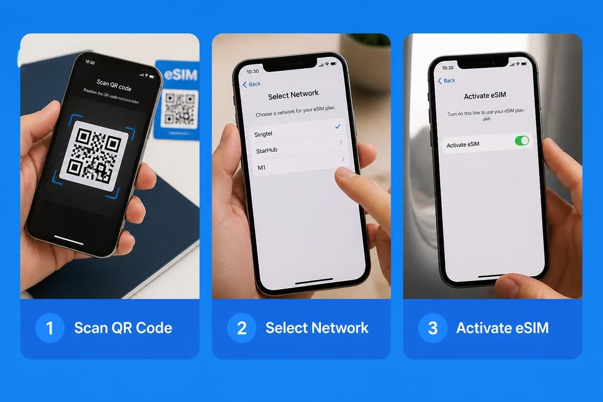 ESIM installation process