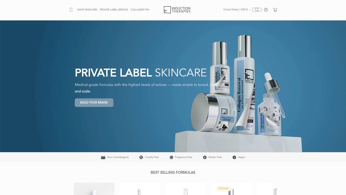 12 Leading Skincare Private Label Manufacturers for 2026 - Induction Therapies