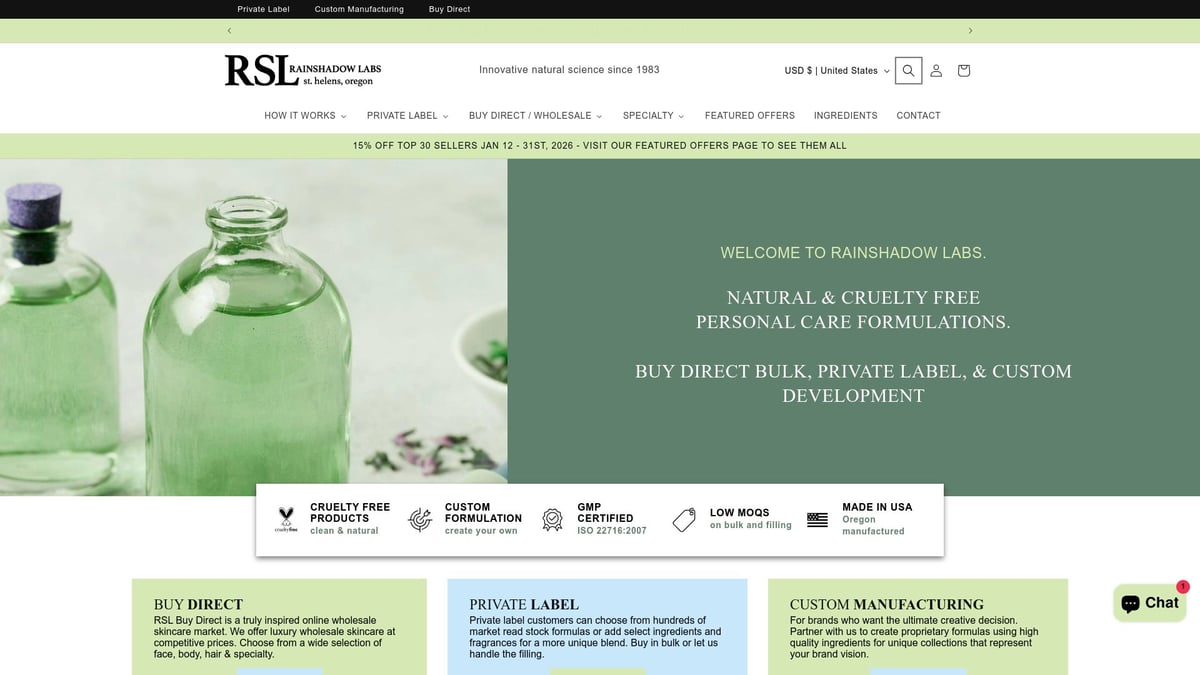 12 Leading Skincare Private Label Manufacturers for 2026 - RainShadow Labs