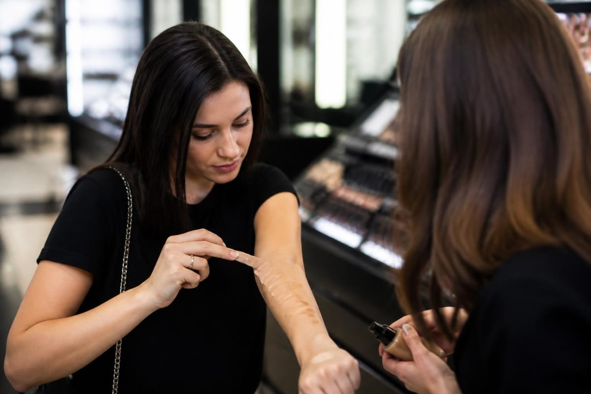 Makeup testing process