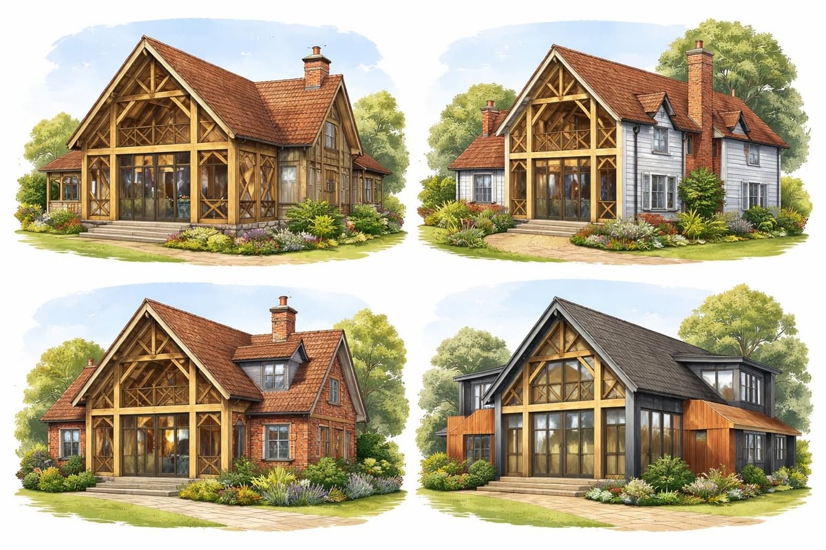 Architectural versatility of timber frames