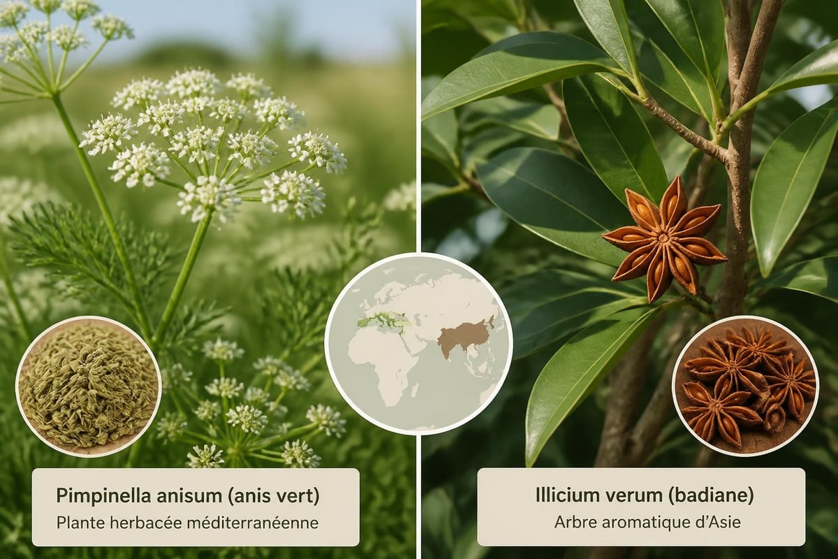 Comparaison botanique anis et badiane
