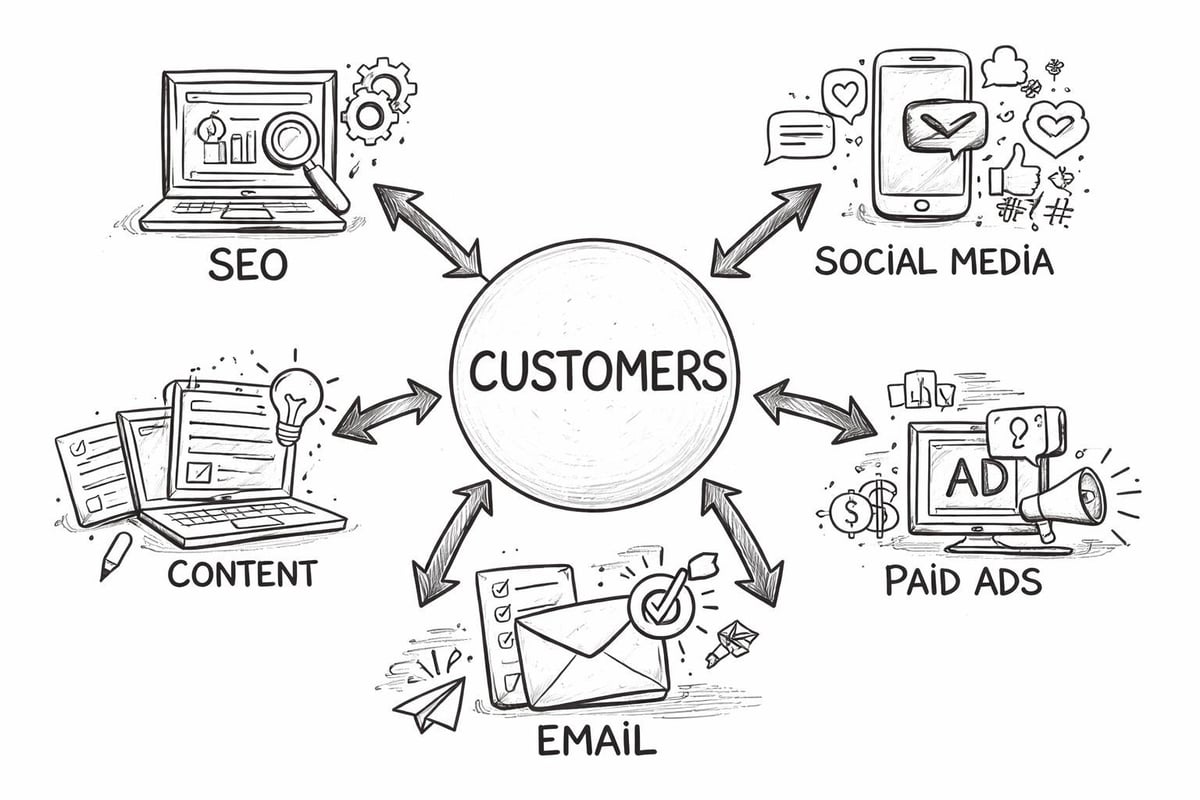 Integrated marketing channels working together
