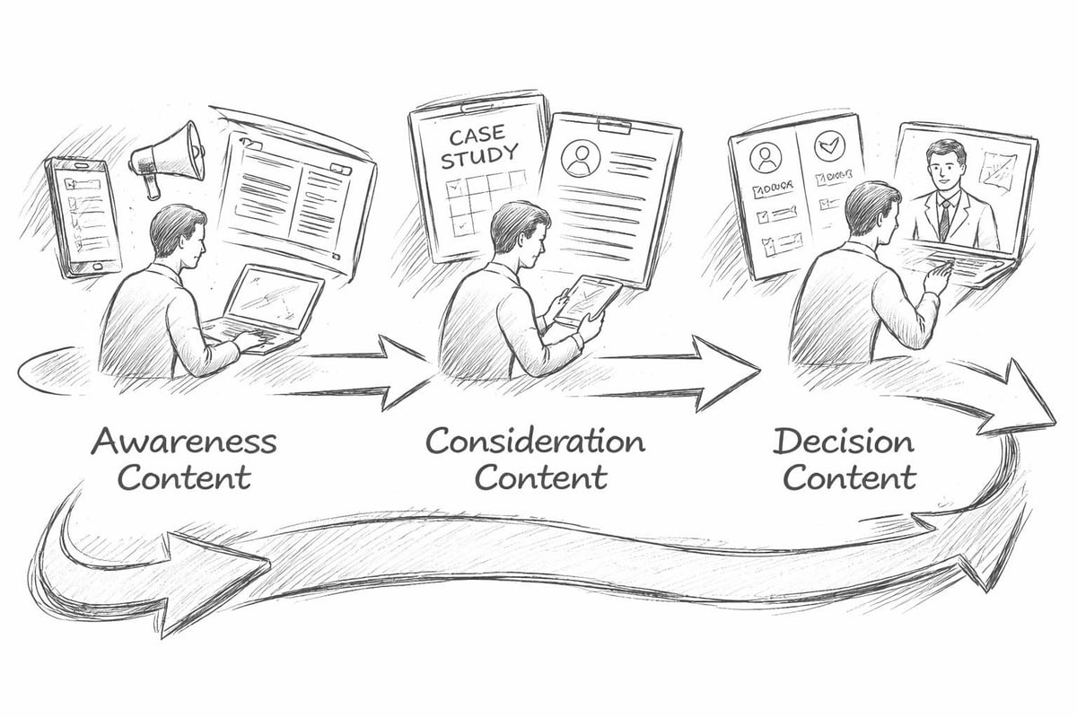Content marketing funnel stages