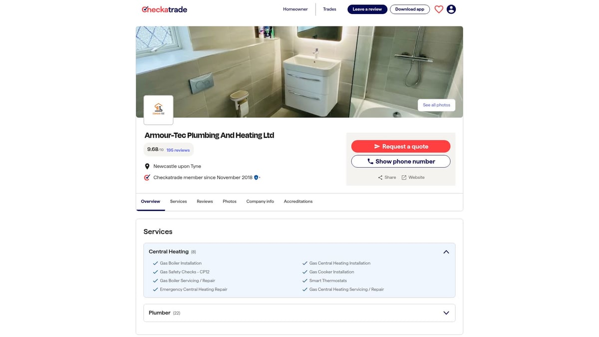 Top 7 Plumbers In Blyth To Trust In 2026 - Armour-Tec Plumbing And Heating Ltd