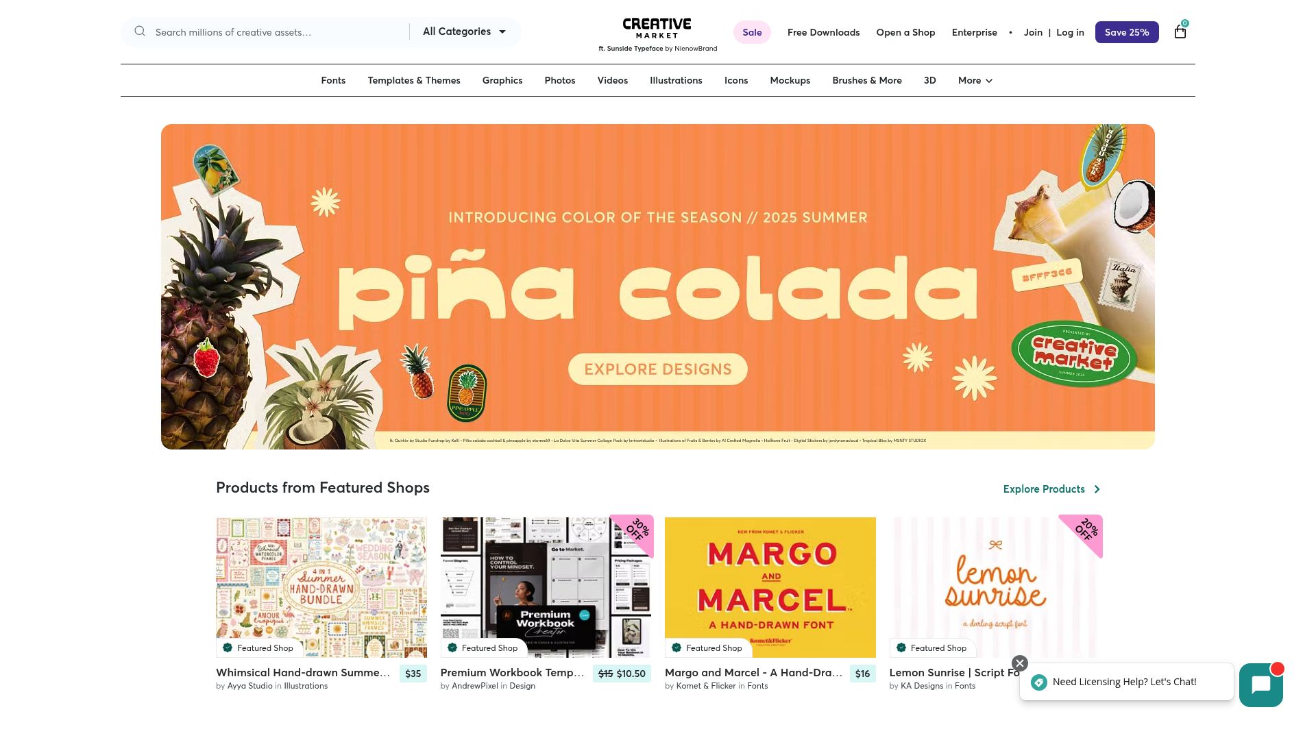 Top 10 Platforms to Sell Digital Products in 2025 - Creative Market