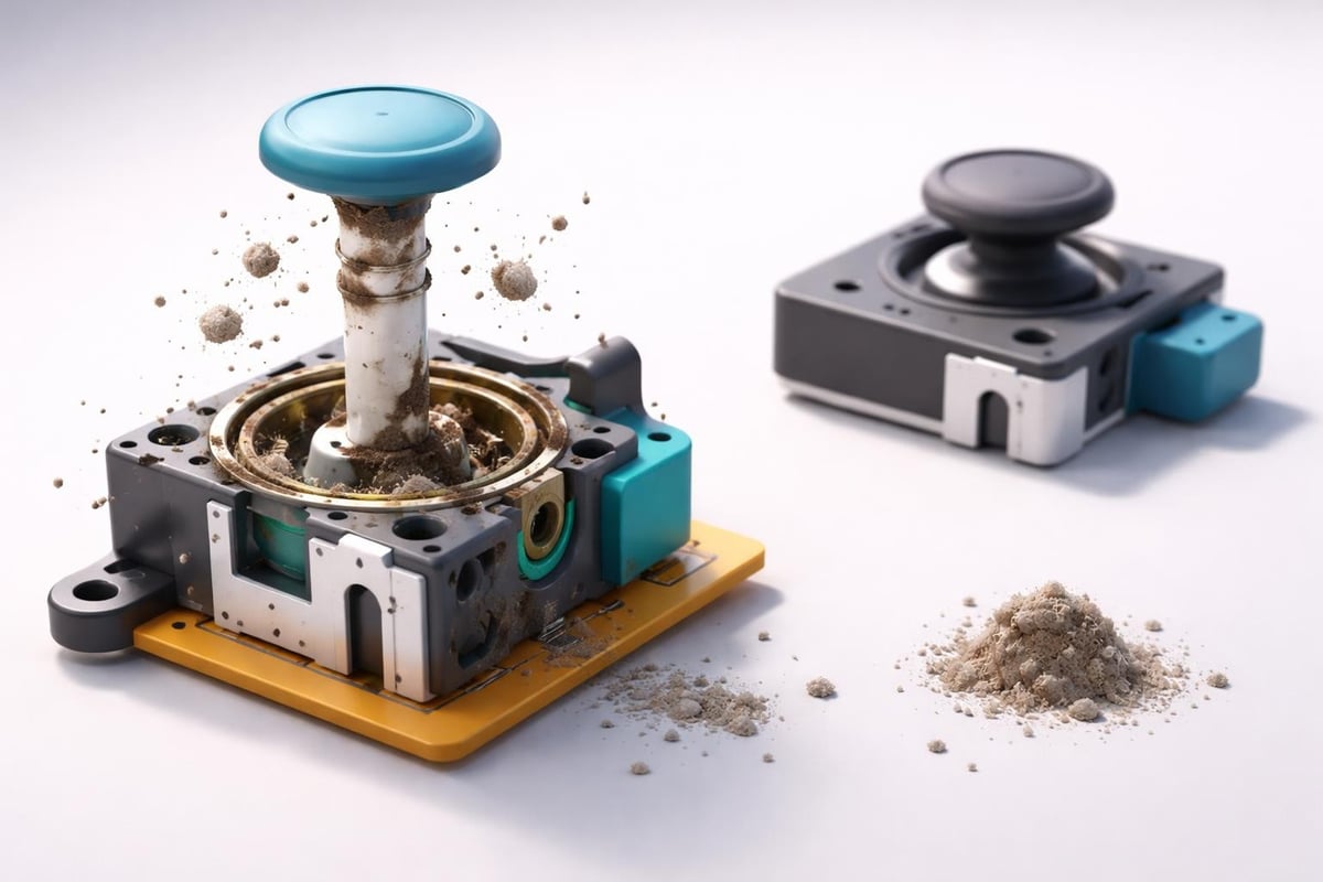 Analog stick drift mechanism