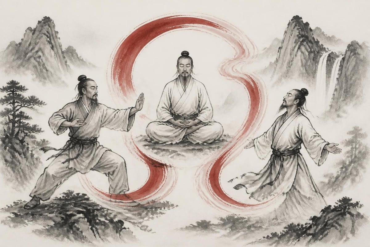 Three pillars of qi gong practice