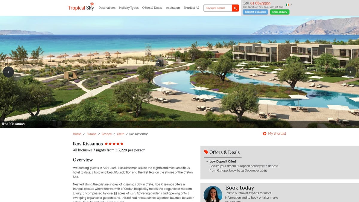 Top 10 All Inclusive Hotels Europe Picks for 2026 - Ikos Kissamos, Crete, Greece