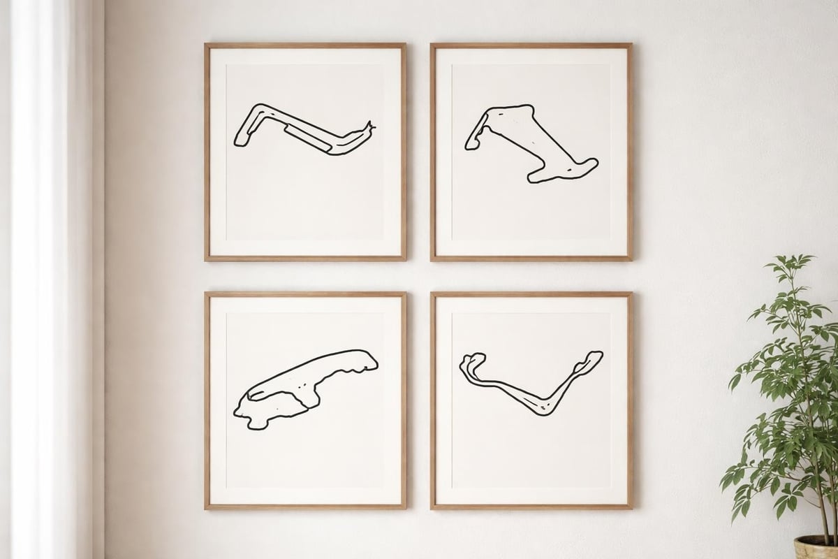Formula 1 circuit track layouts