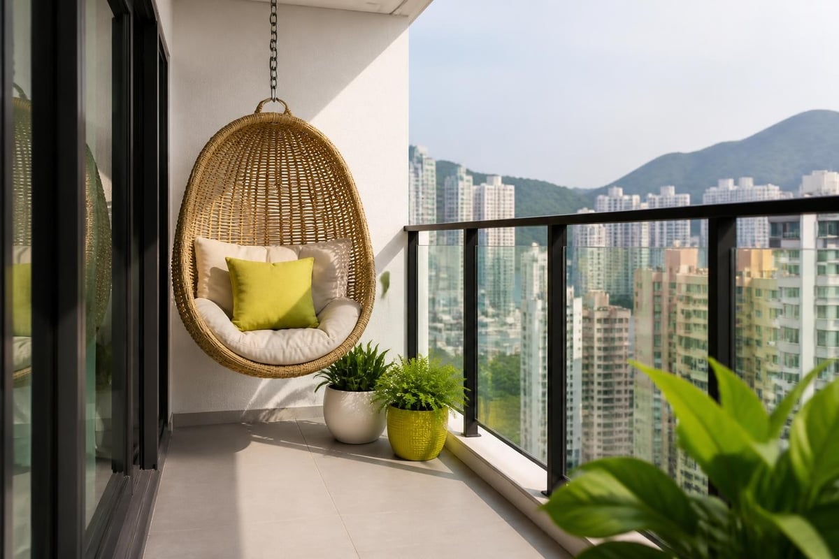 Space-saving benefits of hanging chairs