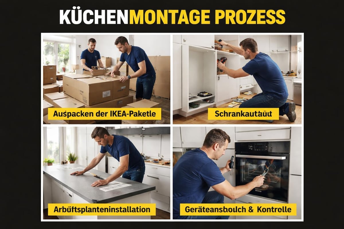 Professionelle Küchenmontage Workflow