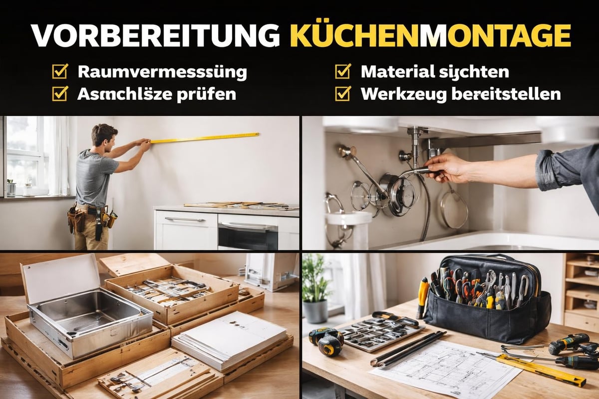 Küchenmontage Vorbereitungsschritte
