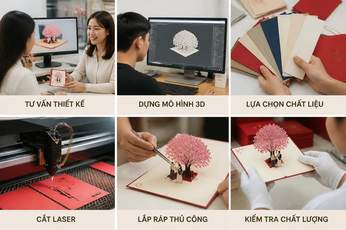Quy trình sản xuất thiệp 3D