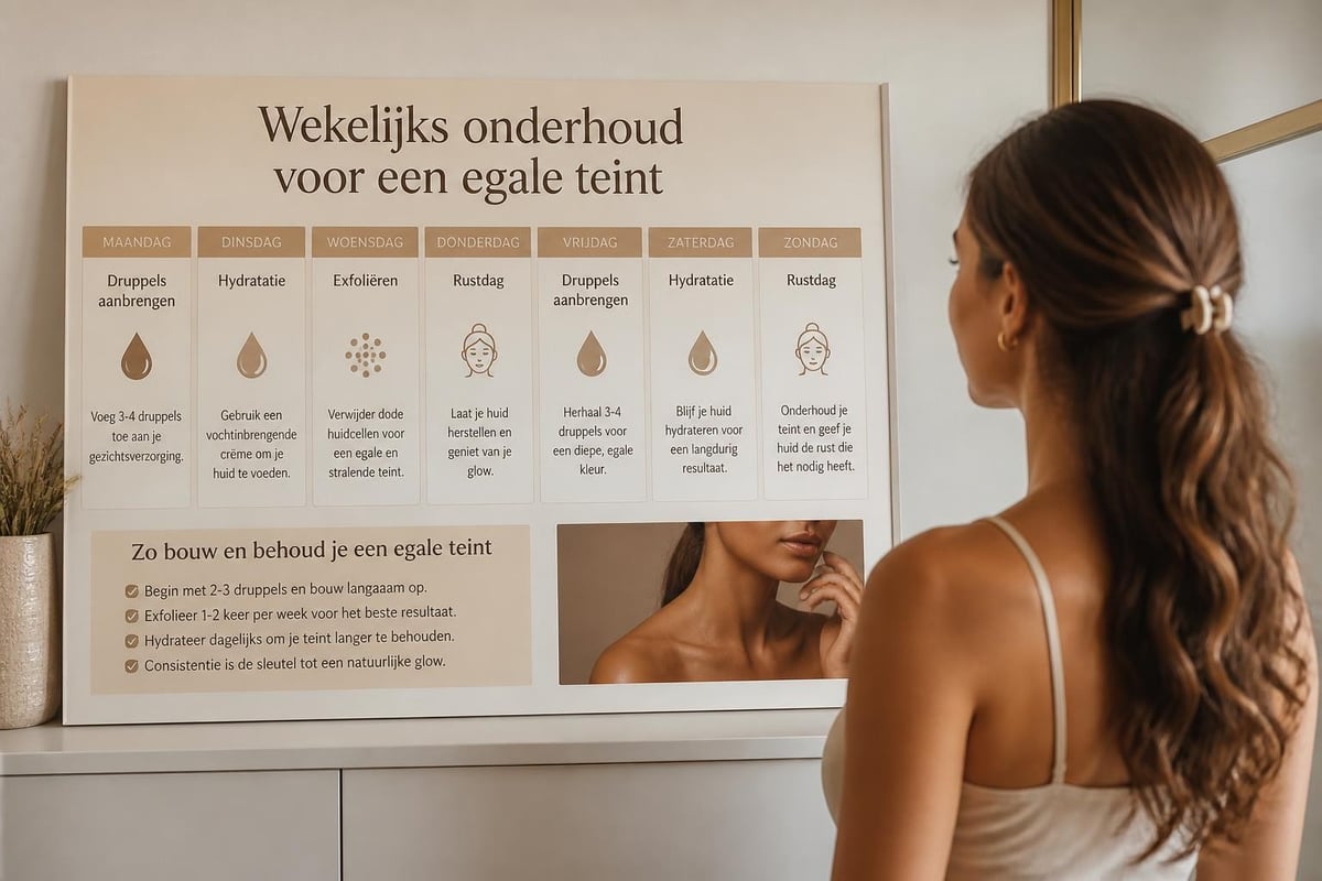 Tanning drops onderhoud
