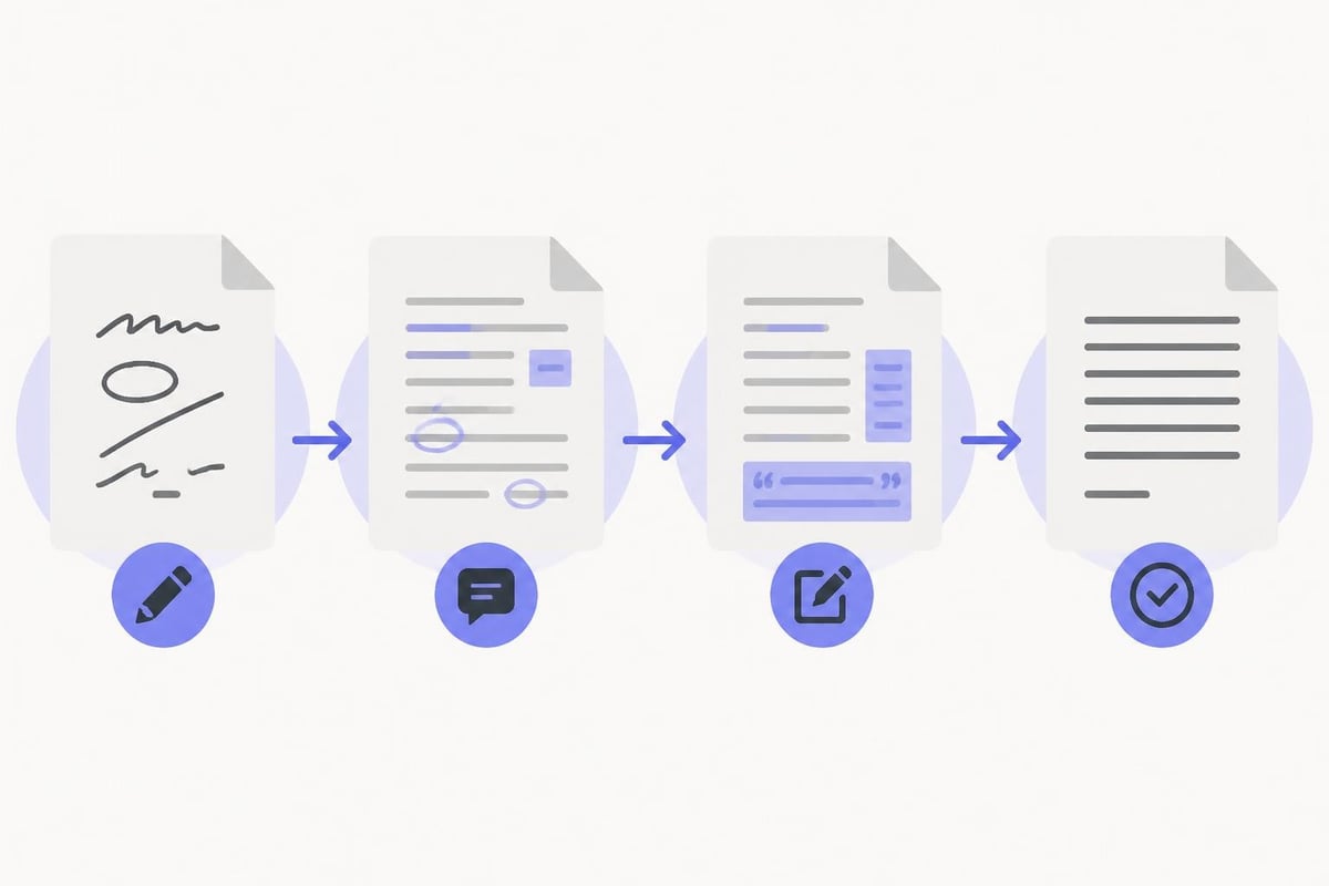 Book draft stages