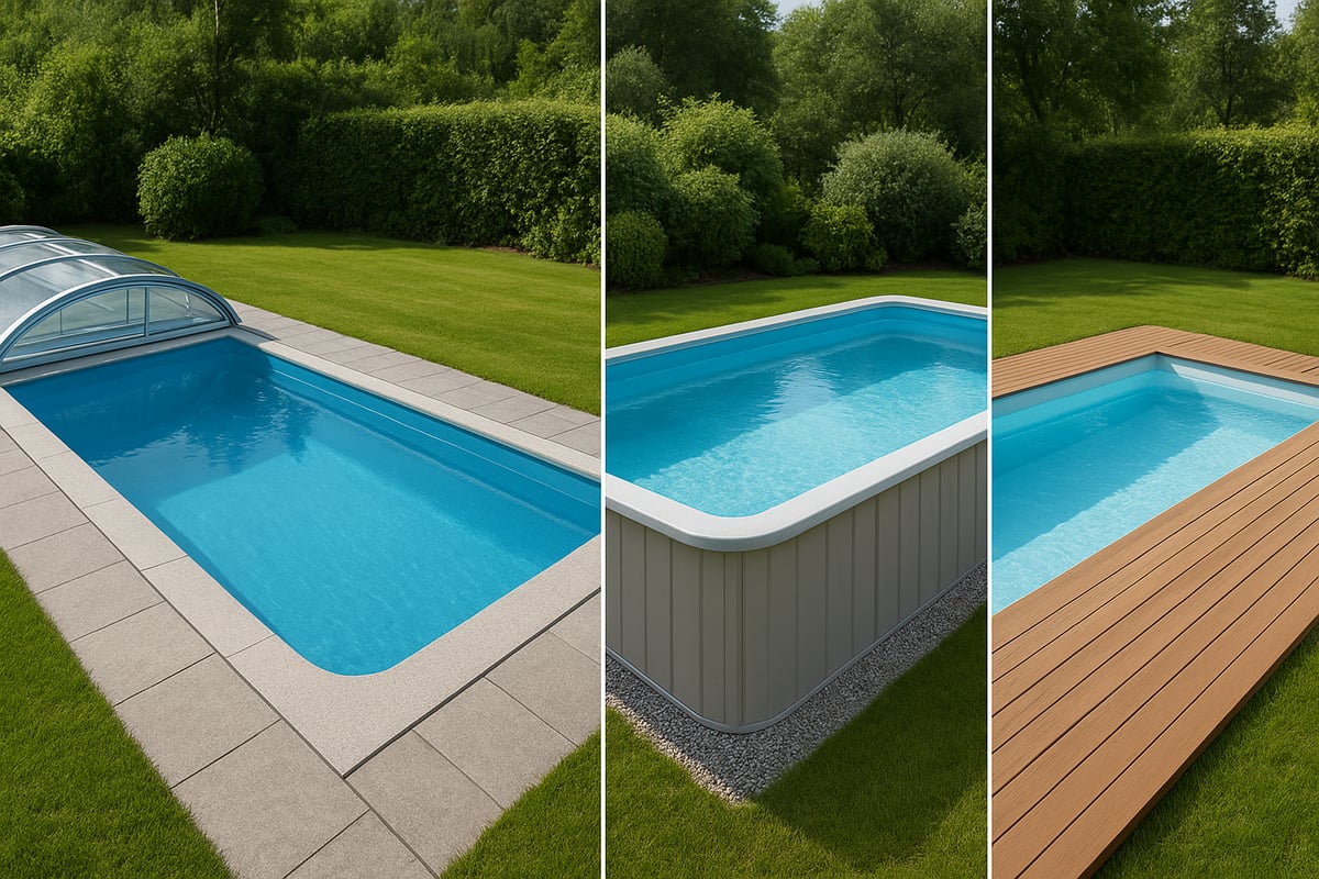 Olika typer av 4x8 pooler och materialval