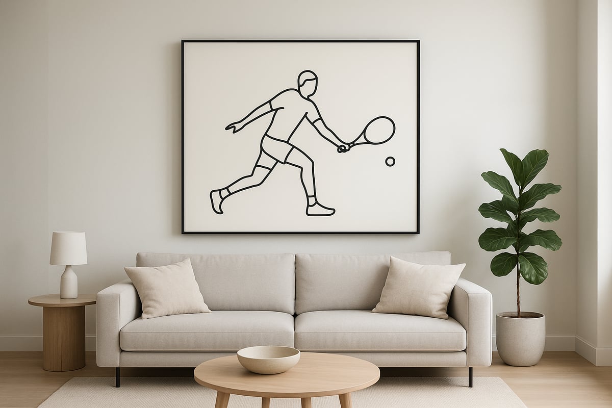 How to Choose the Perfect Minimalist Tennis Art Print for Your Space