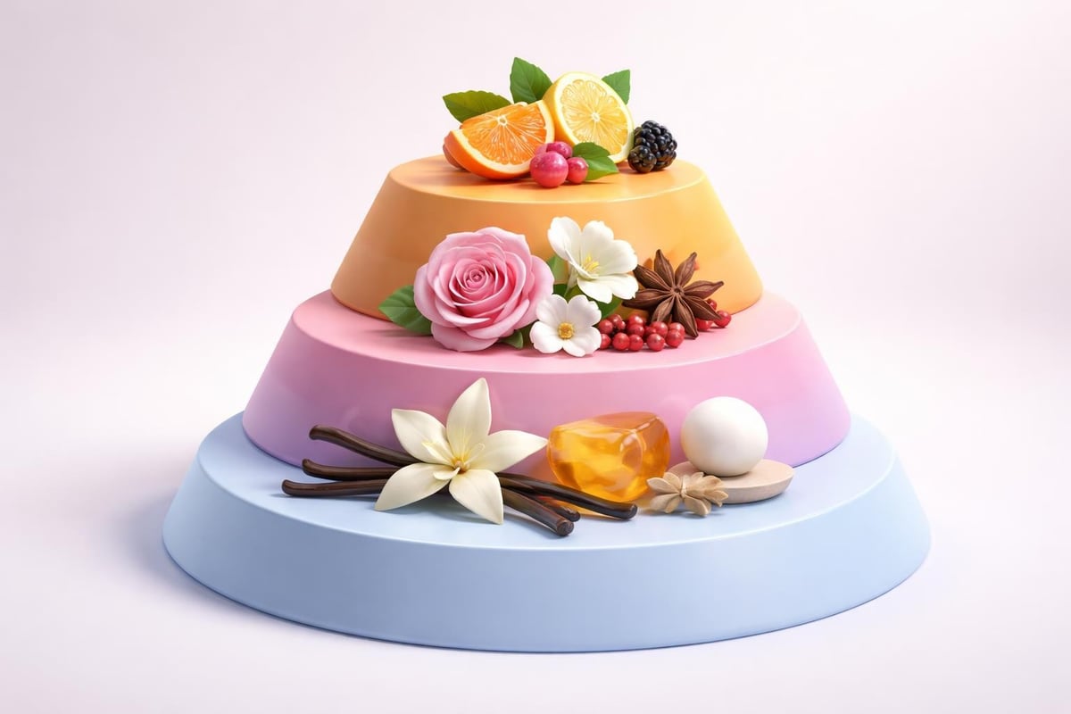 Perfume note pyramid structure