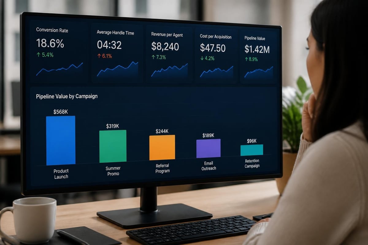 Sales call center key performance metrics