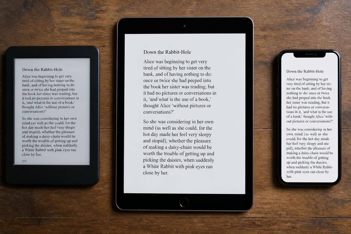 Comparing reading formats