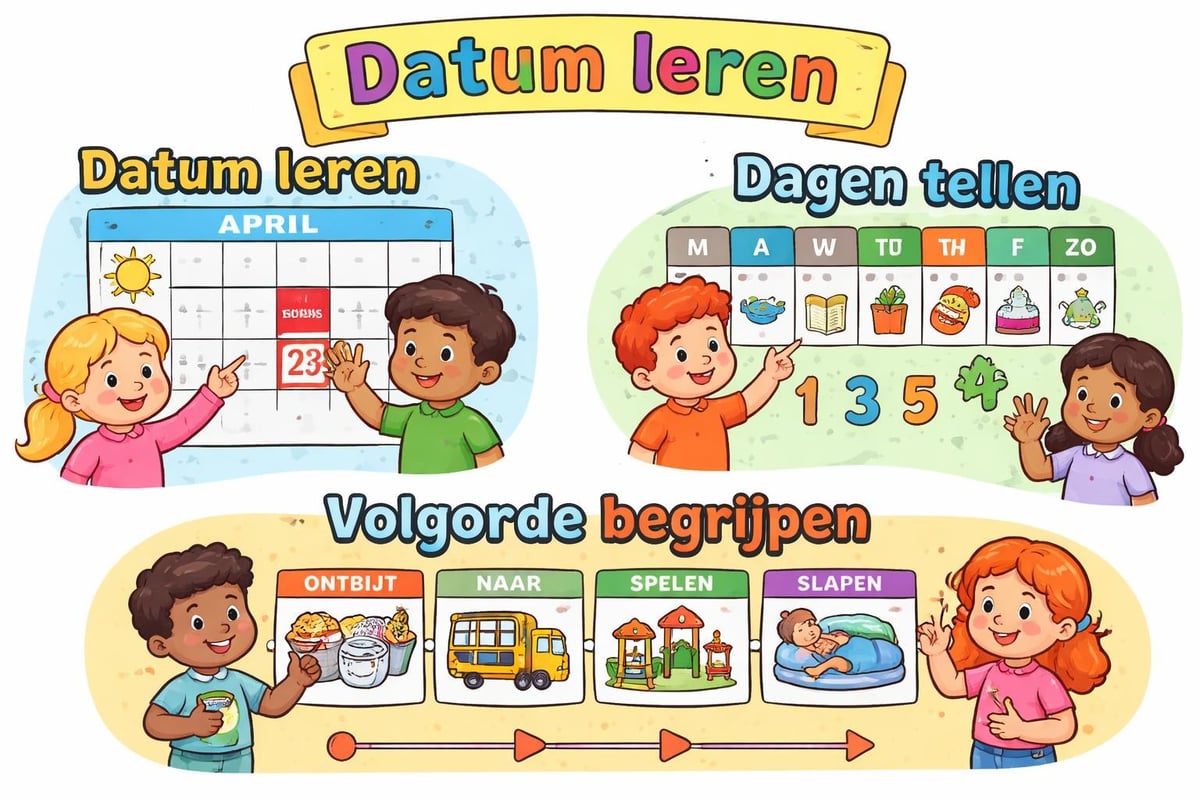 Kind leert tijdsbesef met kalender