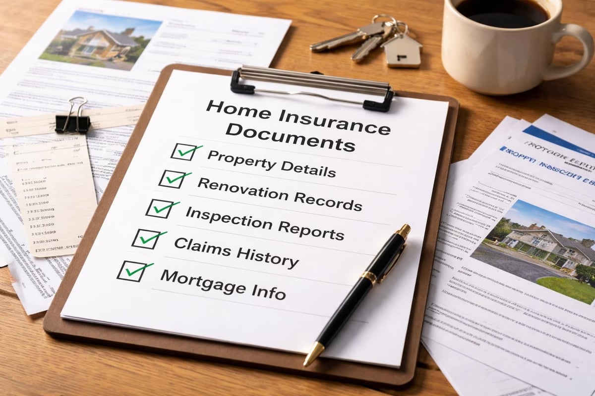 Home insurance application checklist