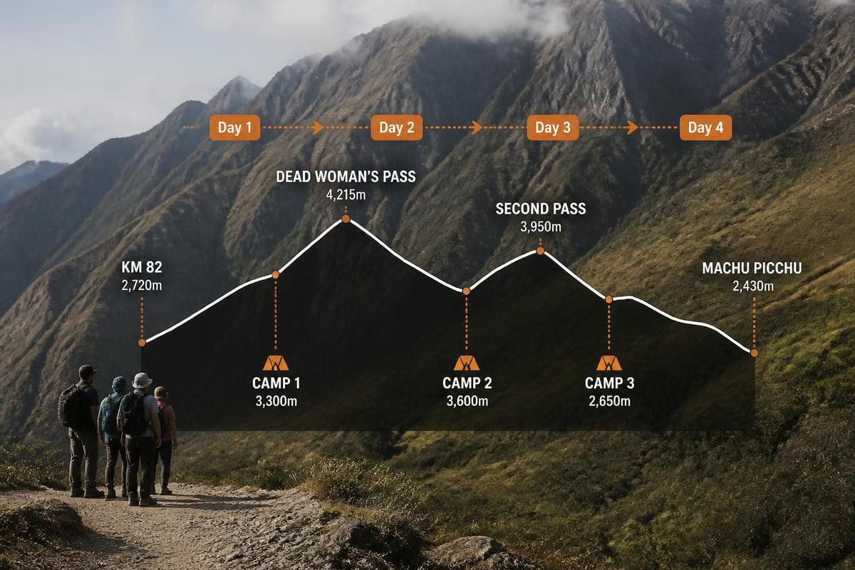 Inca Trail elevation profile