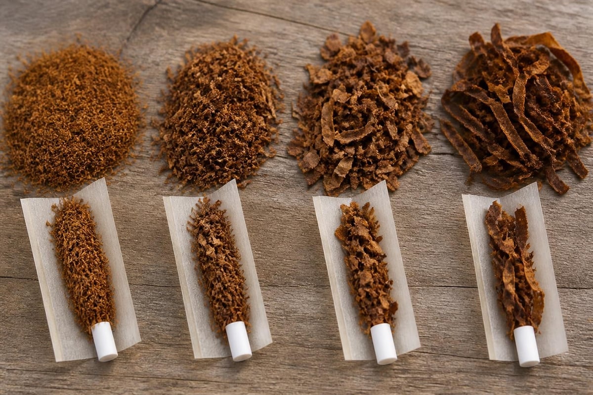 Tobacco cut types comparison
