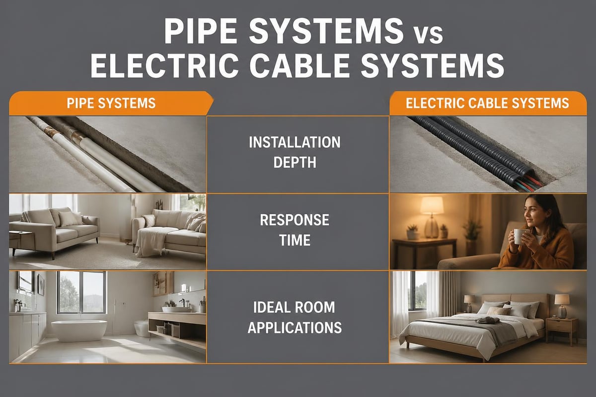 Water-based vs electric underfloor heating comparison