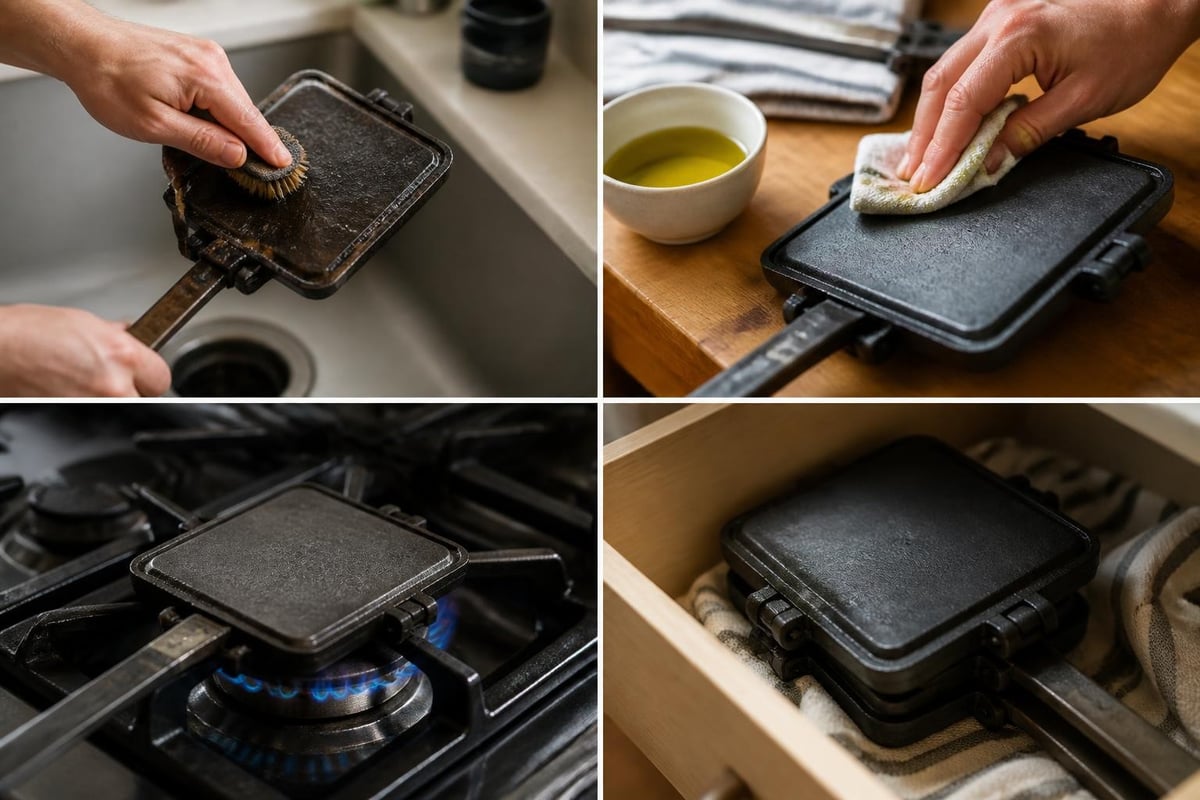 Jaffle iron maintenance
