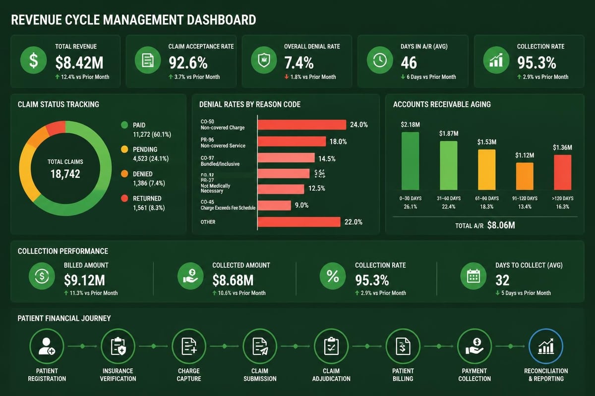 Integrated RCM technology dashboard