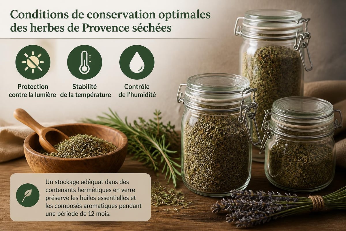 Conservation herbes séchées