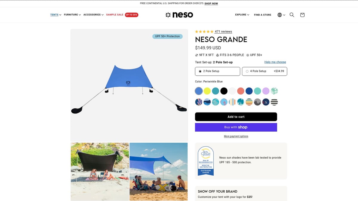 9 Essential Tent Canopy Beach Picks for Ultimate Shade 2026 - Neso Grande Beach Tent