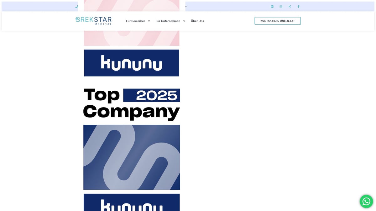 7 Top Stellenangebote Gesundheits und Krankenpfleger 2025 - Brekstar Medical GmbH – Flexible Zeitarbeit mit Top-Konditionen