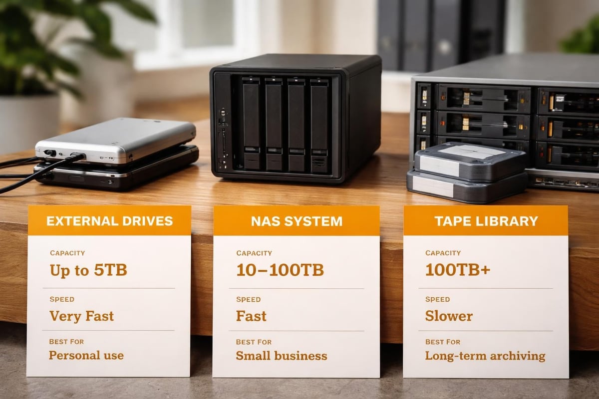 Physical backup device types comparison