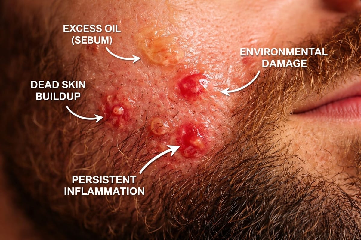 Beard follicle inflammation cycle